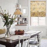 Classic roman shade washable flat and fold, custom option to add blackout lining,Elegant Roman Blinds,Autumn flowers
