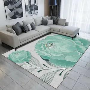 3D Green Peony Flower NAO2411 Game Rug Mat Elegant Photo Carpet Mat Fay