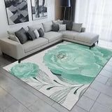 3D Green Peony Flower NAO2411 Game Rug Mat Elegant Photo Carpet Mat Fay