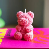 Rose Bear Candle / Valentines Candle / Bear Candle / Roses Candle / Bouquet Candle / Beautiful Candle