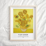 Vincent Van Gogh poster print - Vase With Fifteen Sunflowers - Exhibition Poster, Van Gogh Art Print, Floral Wall Art Decor, Floral Garden