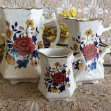 Antique Royal Crownford ironstone pitchers set Arthur Wood England floral bouquet