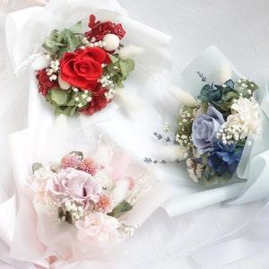 Mother??s Day Preserved and dried flower bouquets (Red/Pink/Blue)
