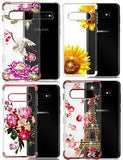 For Samsung Galaxy S10 /S10+ Plus - Hard Chrome Rubber Diamond Clear Case Cover