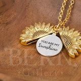 You Are My Sunshine Necklace ? Sunflower necklace ? Boho ? Minimalist ? Sunflower ? Love ? Gold ? Flower ? Silver ? Floral ? Inspriational