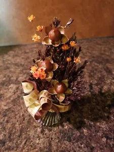 Fabulous Vintage DRIED Flowers on Seashell Rosewood Hawaii Tropical Beach Decor