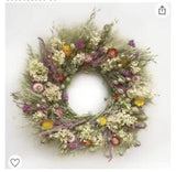 VanCortlandt Farms Natural Dried Flower Handmade Hydrangea And Oats Wreath