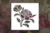 Peony Flowers Reusable Stencil (Many Sizes)