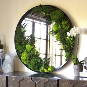 Preserved Moss Art Framed Mirror, Real Moss Decor, Moss Wall Art Large,Plant Wall Art, Moss Decor, Eco Friendly Home Decor