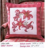 LILIES  PILLOW  CROSS STITCH PATTERN ONLY  YD  SYV