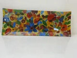 PRIMA Design Hummingbird Peony Flower Contemporary Glass Serving Bowl Dish