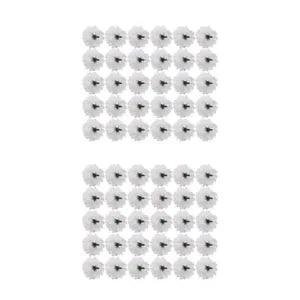 60 Pcs Carnations Craft Artificial Flower Silk Spherical Heads Wedding Decoed