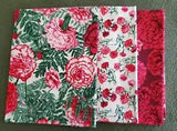 3 Yards Of Flower Of The Month Club Cotton Fabric By Ro Gregg - Carnations