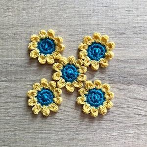 Ukraine Flag Sunflower Keychain, Crochet Sunflower for Ukraine, Ukraine Keychain, Support for Ukraine, Crochet Keychain