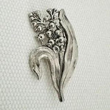 Lovely Vintage Silver Tone Lily Of The Valley Flowers Brooch/Pin  R188