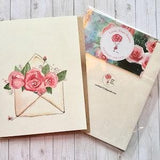 Boutique Rosy cards | watercolor greeting cards | rose cards, red rose designs, birthday card, wedding card. Made in Canada