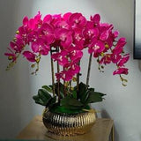 VICKY YAO Faux Floral - Exclusive Design Luxury Artificial Multicolored Orchids Arrangement Gift for mum