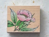 Hero Arts H2123 Botanical Peony - hardwood mounted rubber stamp - used