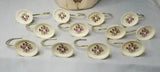 Flower Shower Hooks Victorian Peony Cameo Resin Multicolor 12 Count