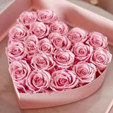 Preserved Rose Heart - Roses - Preserved Flowers - Heart Gift Box - Acrylic Rose Box - Forever Flower
