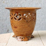 OOAK Furan orchid pot Fu ran pot Blue pot Neofinetia pot Fukiran Furan pot Gift for mom Orchid pots Ornamental flowerpot Orchid cachepot