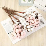 Dried Cotton Flower Natural Artificial Bouquet Flowers Home Garden Party Decor