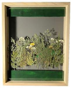 Green Pressed Flower Art