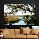 View of the Marsh on Cumberland Island Canvas Wall Art Georgia Canvas Print Green Vegetation on the Marsh Nature is Magnificent Wall Decor
