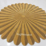 handmade tufted round sunflower shape rug for living room, bedroom kidsroom.