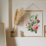 Vintage rose bouquet print | Rose flower art |  pink floral illustration | girls nursery decor | Dorm room decor print | Flower art print