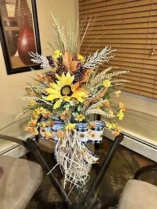 Fall Farmhouse Table Centerpiece, Floral Arrangement, Home Decor