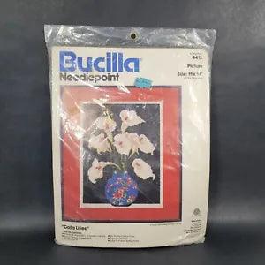 Calla Lilies Needlepoint Tapestry Picture Kit 4412 Bucilla Vintage Sealed