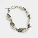 Rare Aarre & Krogh Denmark Sterling 3D Calle Lily Flower Links Bracelet 1950s