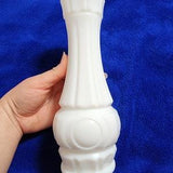 Vintage 1930s Large Bullseye Milk Glass Bud Vase - Art deco Vase - Made by Wheaton in USA -MCM- Farmhouse decor. Excellent for your Bouquet!
