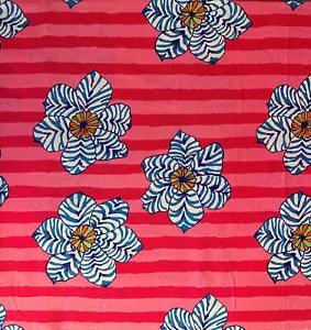 NEW! KAFFE FASSETT BRANDON MABLY ZEBRA LILY BM91 PINK FLORAL FABRIC HALF YARD