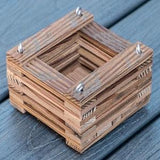 177. Salvaged Red Pine Wood Hanging Basket Planter for Orchids, Bromeliads, Ferns, Cacti, Other Epiphytes and Succulents