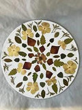 Pressed Flowers Mandala - Vintage Vinyl Repurposed