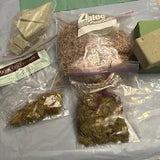 Lot Of FLORAL SPANISH MOSS for Artificial Arrangements & Various Styrofoam Bases