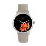 Toff London TLWS-89176 Ladies Orange Lilies Flower Watch