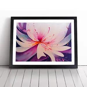 Carnation Flower Splash Vol.3 Abstract Framed Wall Art Print Picture Large