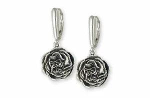 Carnation Earrings Jewelry Sterling Silver Handmade Flower Earrings CN1-E