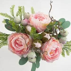 Wedding Artificial Flowers 34CM  Peony Bouquet for Bride Christmas Birthday...
