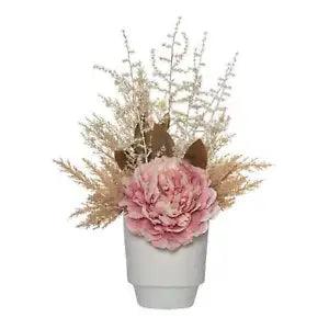 Rogue Pink Peony Tea Tree Spray Mix Bouquet In Voss Pot Vase 50cm