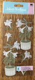 VERY RARE Jolees Easter Lilies White Lily Flowers Garden Plant Scrapbook Sticker
