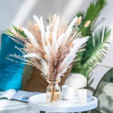 60Pc Small Reed Whisk Rabbit Grass Dried Flower Bouquet Home Wedding Party Decor