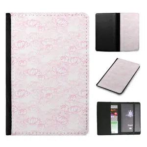 PASSPORT ITINERARY ORGANIZER|WHITE PEONIES FLOWER ROSE PATTERN