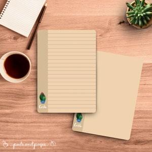 Custom, Minimalist, Illustrated, A6 Note Pad, Personalized, Gift for, Letter Head, Plant Mama, Kawaii, Adorable, Girl, Teachers, Succulent
