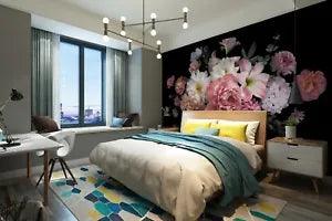 3D Pink Peony Flowers G9113 Wallpaper Wall Murals Removable Self-adhesive Erin