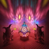 Bohemian D??cor, Prism Lamp, Flower of life, Bohemian lamp,Desk Lamp, Gifts For Her, Bohemian D??cor, Led Lights Bedroom-Ready To Ship.