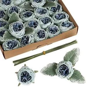 Peony Artificial Flowers 25PCS 2.16in Fake Peonies Vintage Dried Flowers Silk